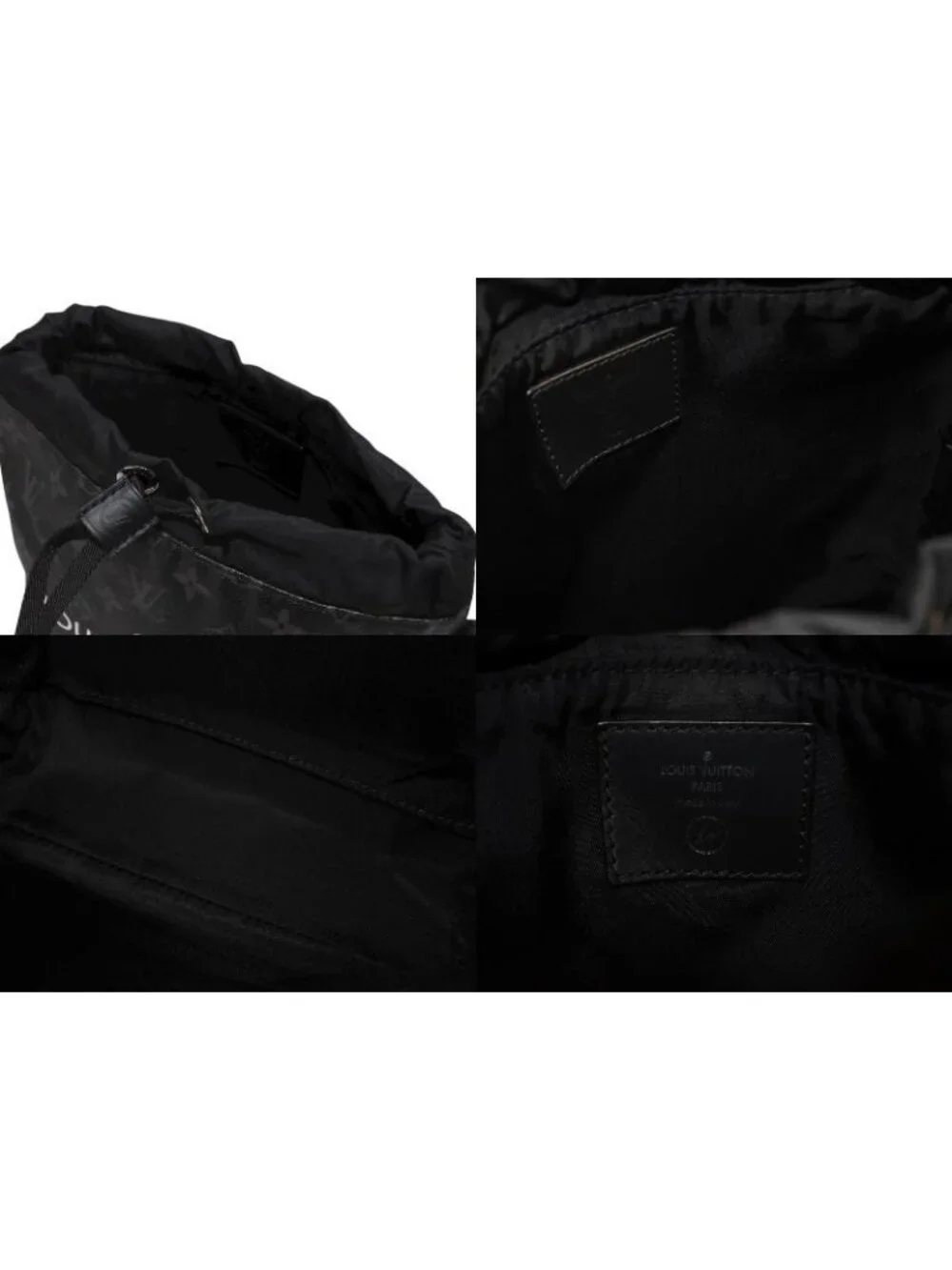 Louis Vuitton Monogram Eclipse Fragment Nano Shoulder Bag Black